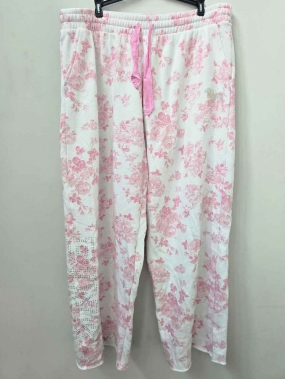 PINK x LoveShackFancy Wide-Leg Sweatpants size xl